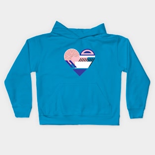 Colorful and Geometric Heart Kids Hoodie